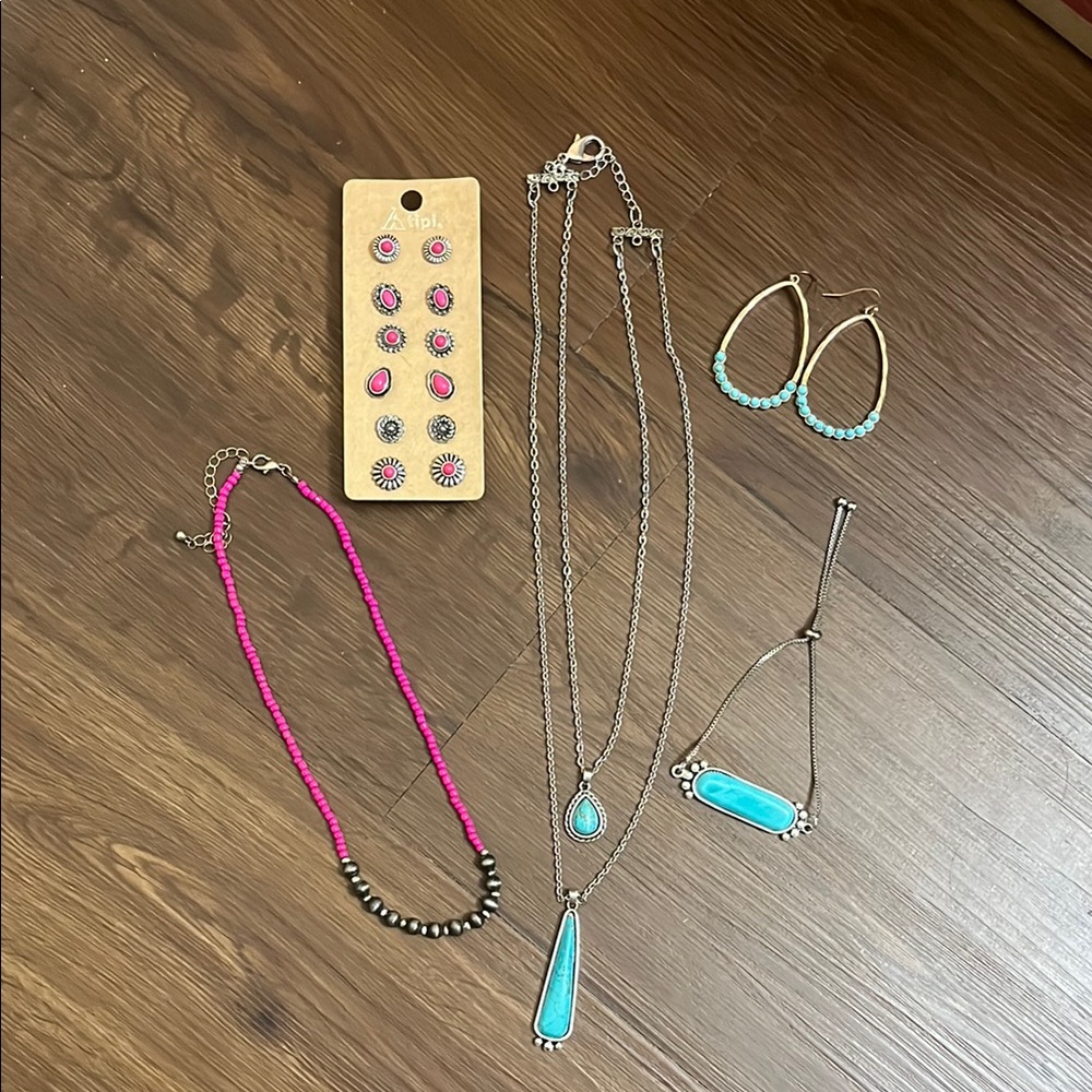 Turquoise and Silver Jewelry Set